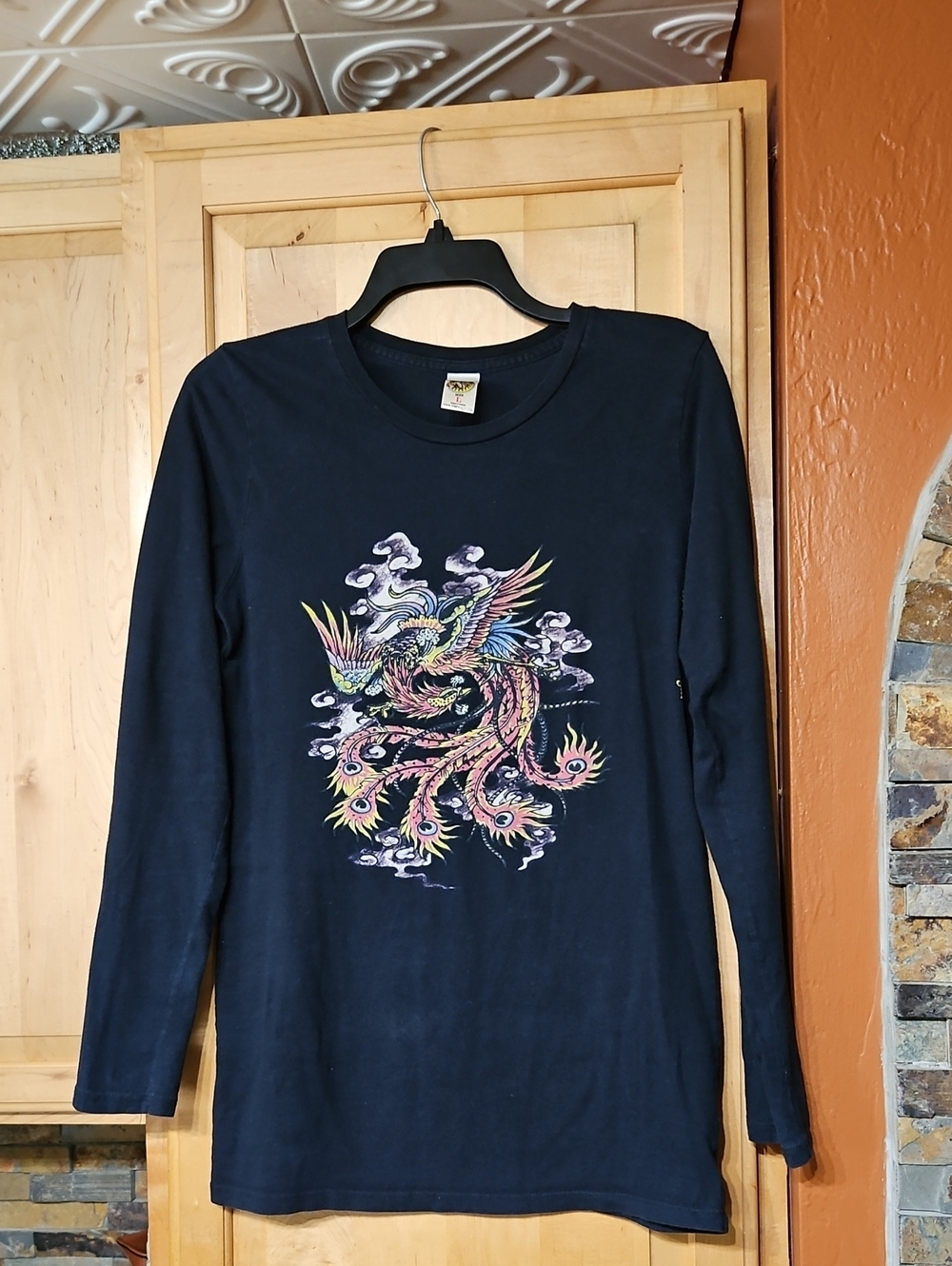 Vintage Ed Hardy By Christian Audigier Phoenix Dragon Graphic T-Shirt Tee Y2K